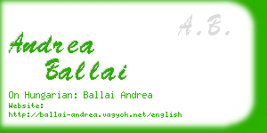 andrea ballai business card